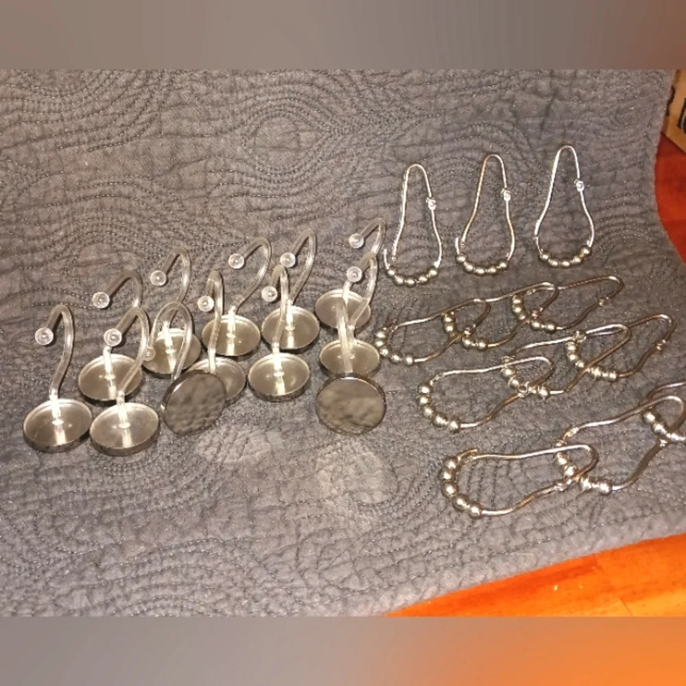 Shower Curtain Hooks 2 Complete Sets